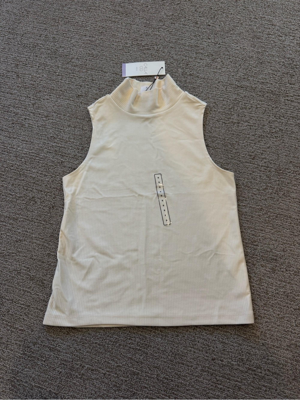 NEW WITH TAGS! CALIA Golf Sleeveless Mock Neck Rib Tank Top